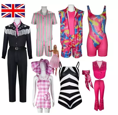 2023 Movie Barbie Ken Mens Womens Cosplay Halloween Costume Uniform Fancy Dress • £17.40