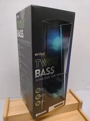 VIBE Twist Bass Wireless Speaker - LED RGB  Portable Bluetooth DG-WARP-BTS20 • $35.98