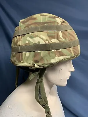 NEW Genuine British Army-Issue Mk 7 MTP Helmet Cover & Cam Strips. Size Large. • £4.95