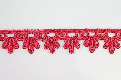 5/8  To 5-1/8  Wide  RED Embroidery Venice Lace Trim DIY Sewing Notions By Yard • $8.99