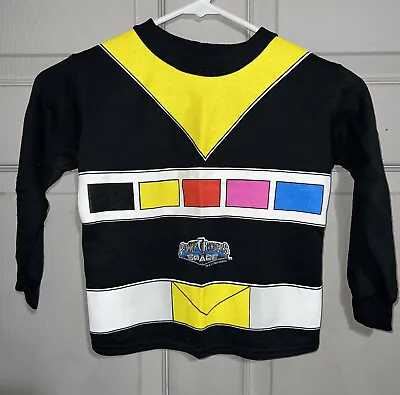 $24 • Buy Vintage 1998 Power Ranger Space Pajama Pj Longsleeve Shirt Size Kids 4T