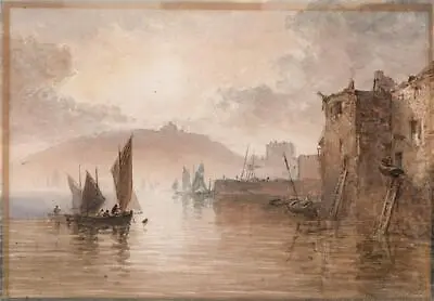 James George Philp (1816-1885) Watercolour Painting - Falmouth Harbour Cornwall • £350