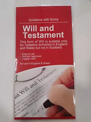 £4.99 • Buy Last Will And Testament Kit 