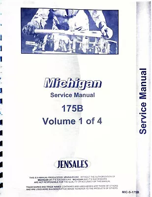 Michigan 175B Wheel Loader Service Repair Manual • $258.99