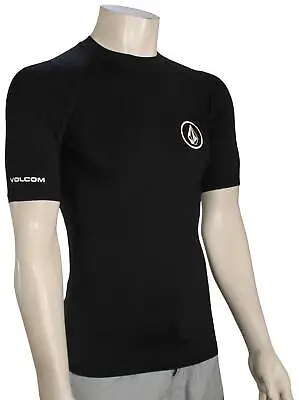 Volcom Lido Solid SS Rash Guard - Black - New • $37.95