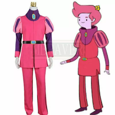 $76 • Buy Adventure Time Cosplay Prince Gumball Costume New Full Set Pink Uniform