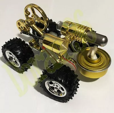 Mini Metal Hot Air Stirling Engine Motor Flywheel Generator DIY Model Toy • $56.99