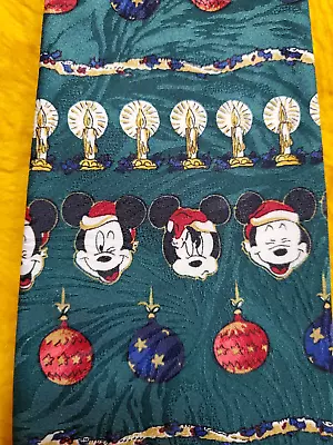 Mickey Mouse & Ornaments / Bulbs ~ Mens Christmas Tie ~ Green ~ 55  • $19.99