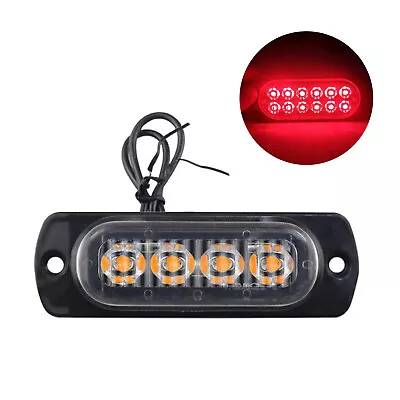 12V 4W Car/Motorcycle/Truck/Van Waterproof LED Emergency Warning Light Side Lamp • $8.68