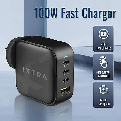 $72.88 • Buy 【GaN II】USB-C Fast 100W Charger 4 Ports Type C Power Adapter For IPhone MacBook