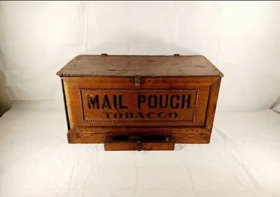 Vintage Mail Pouch Tobacco Crate Advertising Sign Box Mail Pouch Advertising • $300