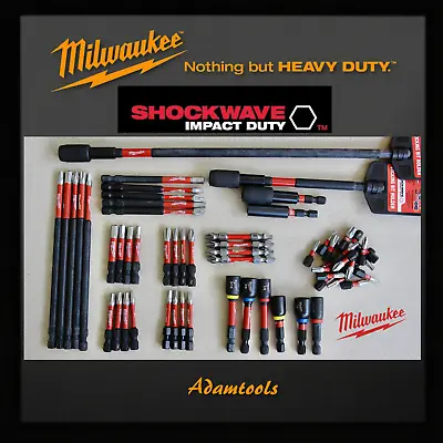 Milwaukee All Type/Sizes Of Shockwave Impact Duty Set Or Single Bit &Accessories • $2.90