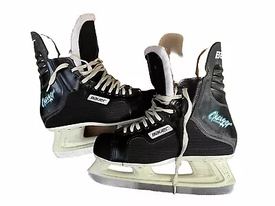 Men's Bauer Charger Black Ice Hockey Skates Size 10 D D Made In Canada • $20