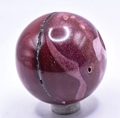 48mm Red Purple Mookaite W/ Druzy Sphere Polished Gemstone Mineral - Australia • $27.96