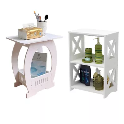 Bedside Table White Drawer Cabinet Small Side End Table Nightstand Storage Shelf • £8.99