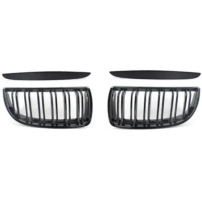 Auto Kidney Grille Gloss Black Double Slat For BMW E90 E91 05-08 Style • $34.99