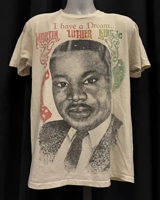 Vtg Martin Luther King Jr.  Big Face Print T Shirt Mens Size L MLK • $59.99
