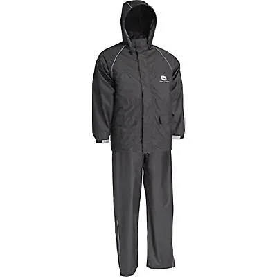John Deere JD44520 Black Rain Suit �Large Polyester With Polyurethane Coating • $120.23