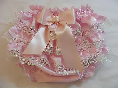 REBORN BABY GIRL SATIN FRILLY LACE Diaper Cover KNICKERS  Doll ALL SIZES • £8.50