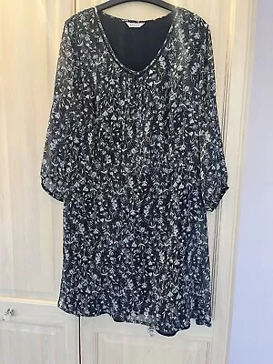 M&S Indigo Tunics Dress Blue  Floral Size • £0.99