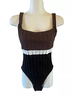 La Blanca By Rod Beattie One Piece Swimsuit 12 High Leg Color Block Stripe • $28