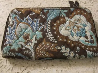 Vera Bradley Zip Around Wristlet Wallet In Java Blue • $12.69