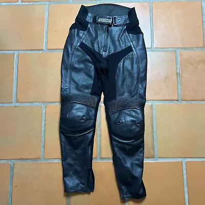 Sedici #16 Leather Motorcycle Pants Women Size 10 Vented Protected Black Read • $42.50