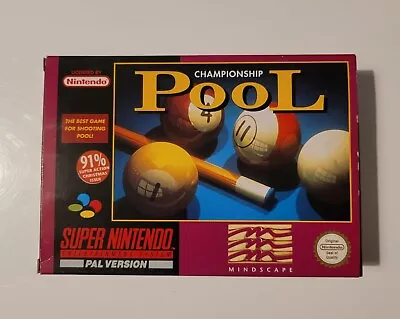 Championship Pool - Super Nintendo SNES Game - Boxed - PAL • £14.50
