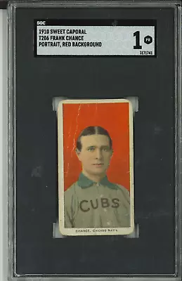 1909 T206 Frank Chance RED Portrait SGC 1 SC 350 • $260