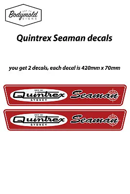 Quintrex Seaman Vintage Style Boat Decals • $55.20