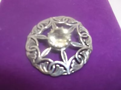 £55 • Buy Vintage John Hart Iona Silversmith Brooch Set With Central Citrine. 1966