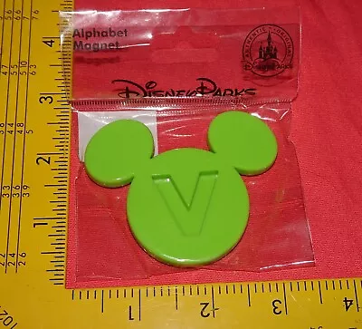 New = Green - V - Letter = Walt Disney Parks = Mickey Mouse Alphabet Magnet • $8.99