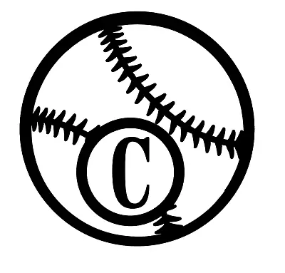 Baseball Monogram Letter C Vinyl Decal Sticker For Home Cup Car Decor Choice • $3.99