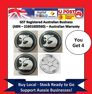 $29.95 • Buy Set Of 4 Wheel Centre Caps Holden 63mm HSV Coupe V2-VY VZ VE VF EX GTS Commodore