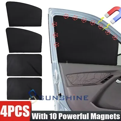 4PCS Magnetic Car Side Window Sun Shade Cover Privacy Curtains UV Protection Set • $16.69