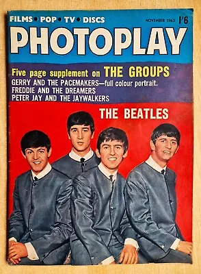 Photoplay Magazine Nov 1963 The Beatles Rolling Stones James Bond Bette Davis • £3.95