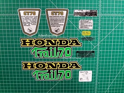 73' - 74' K3 CT70 GREEN Trail 70 Decals 10pc Frame Stickers Graphics Minibike • $29.99