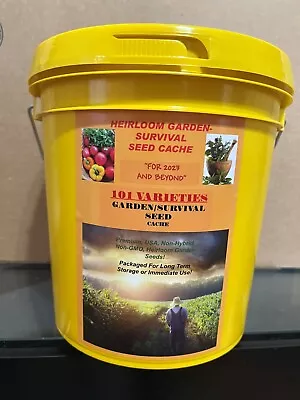 PREPPERS/SURVIVALIST Seed Cache 101 Varieties!  47000+ Seed EMERGENCY KIT • $83.99