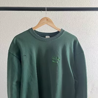 Vintage 80’s/90’s Green Nike Bootleg Crewneck Sweatshirt - XL • $45