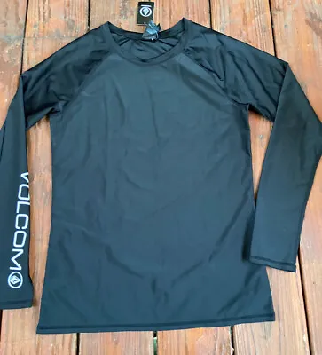 Volcom BLACK Simply Core Long Sleeve Rashguard US XL NWT • $25.95