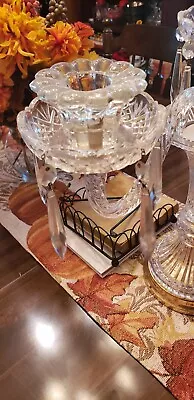 $100 • Buy Vintage Brass Candelabras Crystal