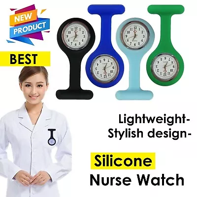 Silicone Nurse Watch Brooch Tunic Fob Nursing Nurses Pendant Pocket Watch Clip • $8.49