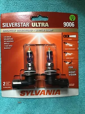 Sylvania Silverstar ULTRA 9006 Headlight 2 Bulbs NEW SEALED Free Ship • $31.95