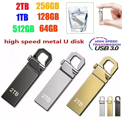 2TB 1T U Drive USB 3.0 Metal Flash Drive High Speed U Disk External Memory Stick • $5.57