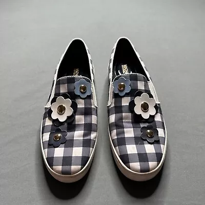 Michael Kors Shoes Women’s Size 8 Blue Flowers Plaid Cute Slip On Casual • $29.99