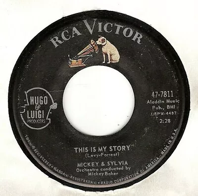 45rpm Mickey & Sylvia ' This Is My Story '  Vg+ ' Rock • $6.98