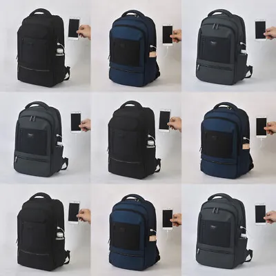 Men Boys Laptop Backpack USB Waterproof Large Rucksack Travel School Bag UK FAST • £19.99