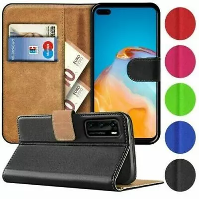 For Huawei P40 Pro P40 Lite Phone Case Leather Flip Shockproof Wallet Book Cover • £3.50