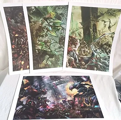 Set Of 4 Warhammer Anniversary Art Prints-A3 Unframed Quality Paper  • £50