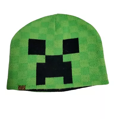 Minecraft JINX Mens Green Creeper Knit Beanie Acrylic Winter Hat Cap • $8.61